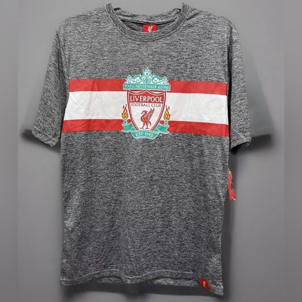 FC Liverpool Gray Training Shirts Jersey Size Small
